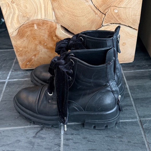 AGL Black Voile Biker Boot
Combat Boots with Velvet Laces - Picture 2 of 5